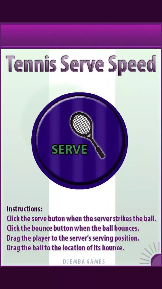 Tennis Serve Speed Screenshots