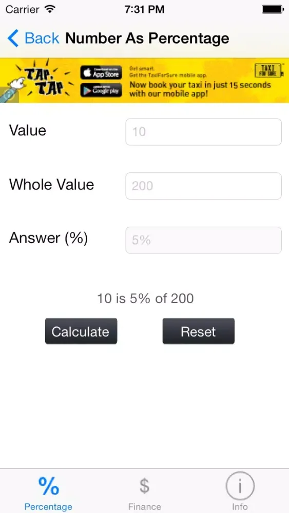 Percentage Calculator 2014 Free স্ক্রিনশট