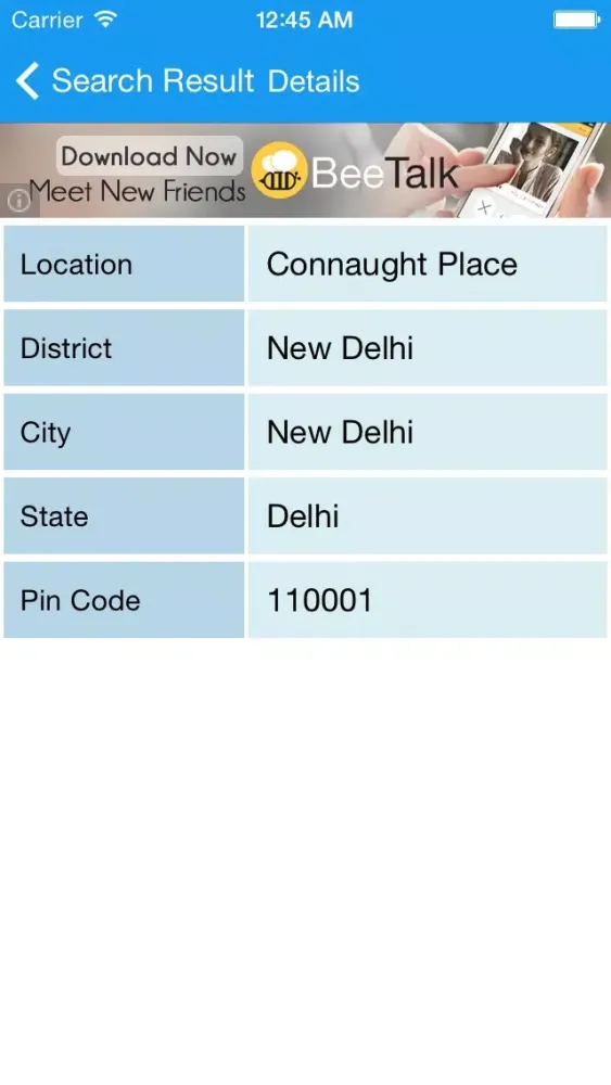 Zrzuty ekranu India Pin Code Finder