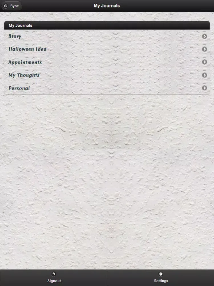 My Journal Diary uptothesky iPad 應用截圖