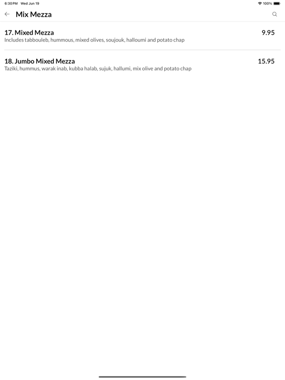 Fattoush Cardiff iPad  Screenshots