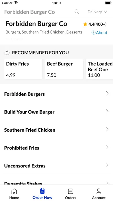 Forbidden Burger Co应用截图