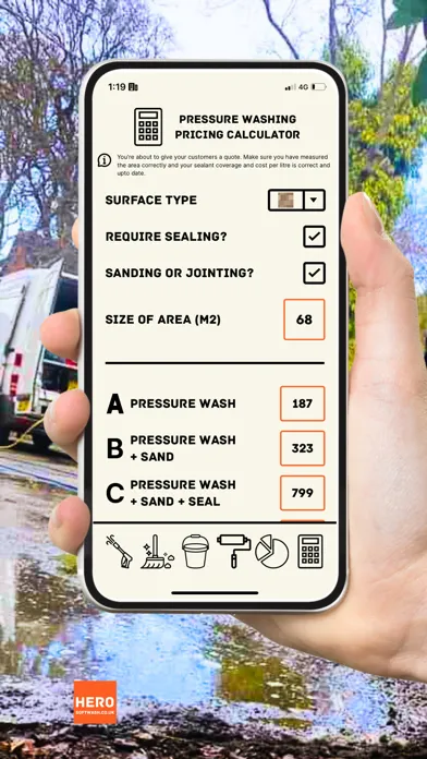 Pressure Washing Calculator應用截圖