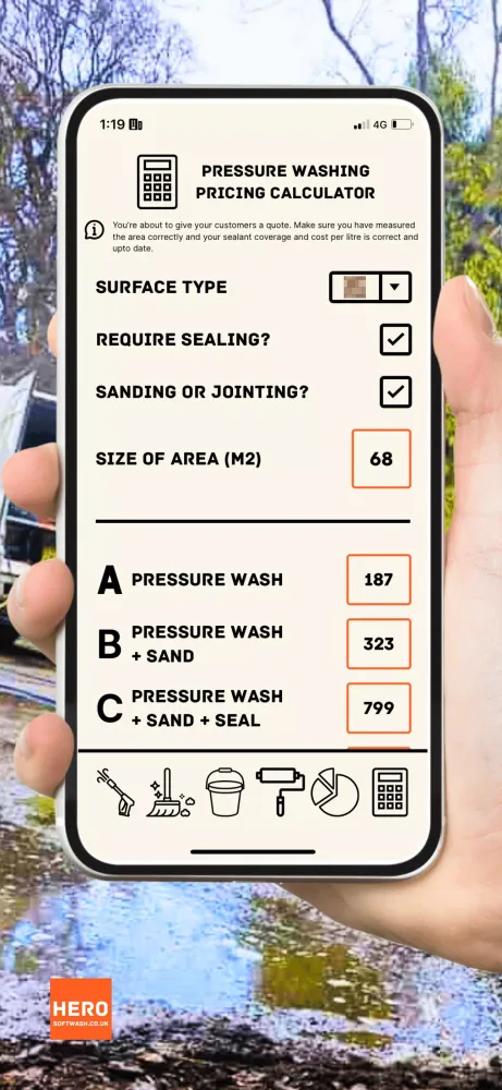Captures d'écran de Pressure Washing Calculator