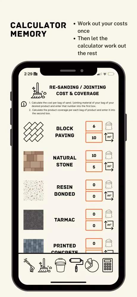 Captures d'écran de Pressure Washing Calculator