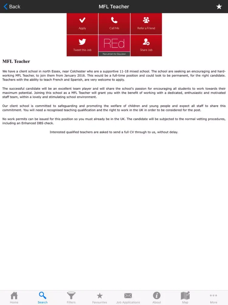 REd Teachers -Teaching & Education Jobs iPad  Ekran Görüntüleri