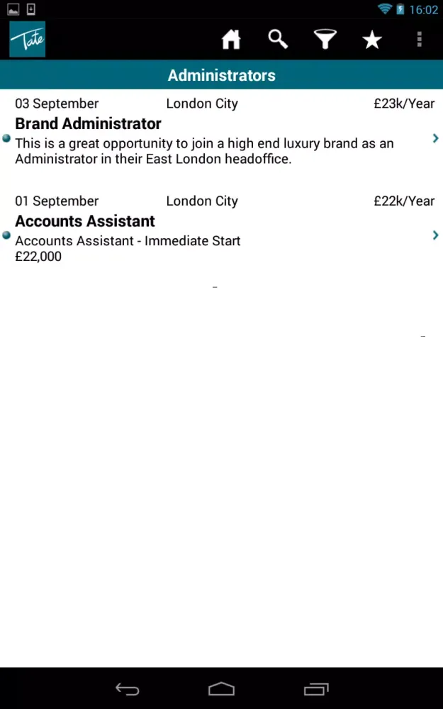 Tate Office Jobs Screenshots