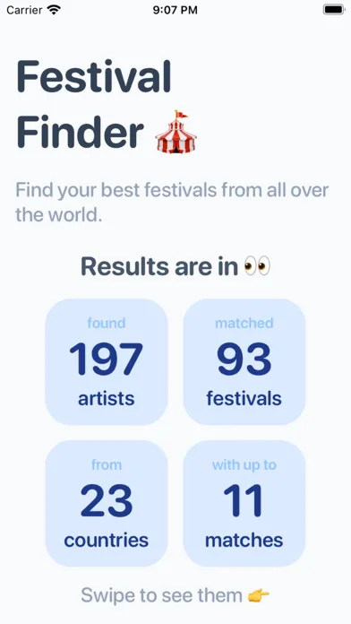 Festival Finder 2022 Ekran Görüntüleri