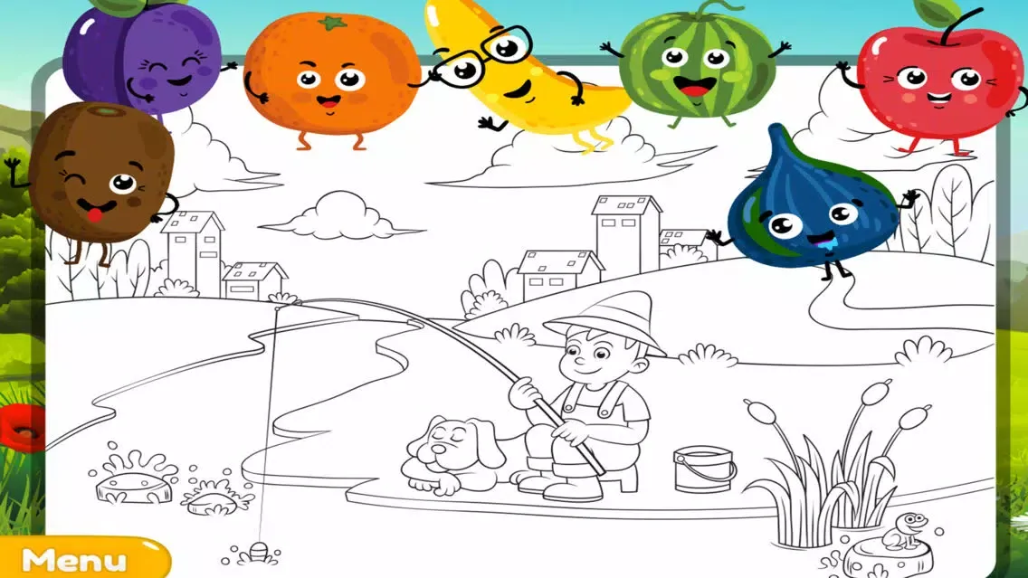 My Colouring Book - Fun Fruit Sketch Pad Game应用截图
