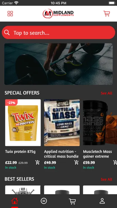 Zrzuty ekranu Midlands Supplements