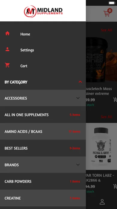 Zrzuty ekranu Midlands Supplements