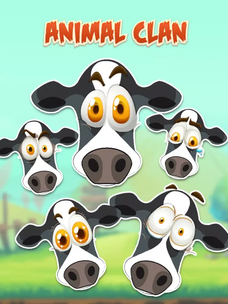 Animal Clan Cow Stickers iPad  Screenshots