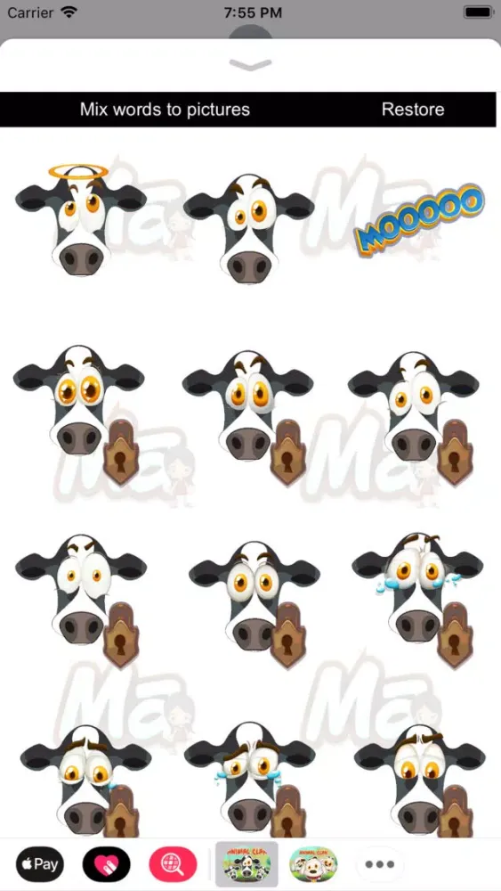 Animal Clan Cow Stickers Screenshots