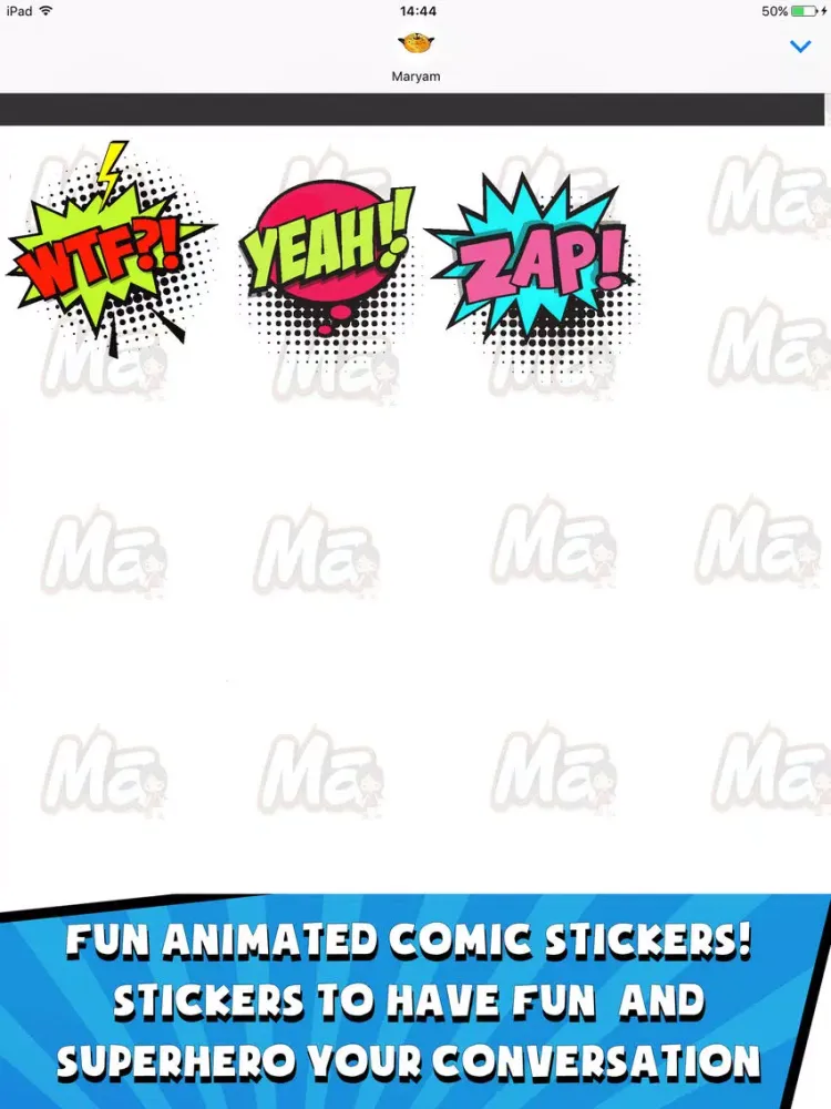 Скриншоты Comic Words Stickers iPad 