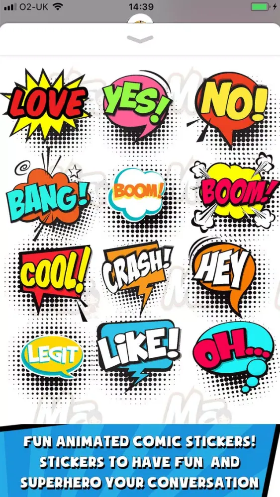 Скриншоты Comic Words Stickers