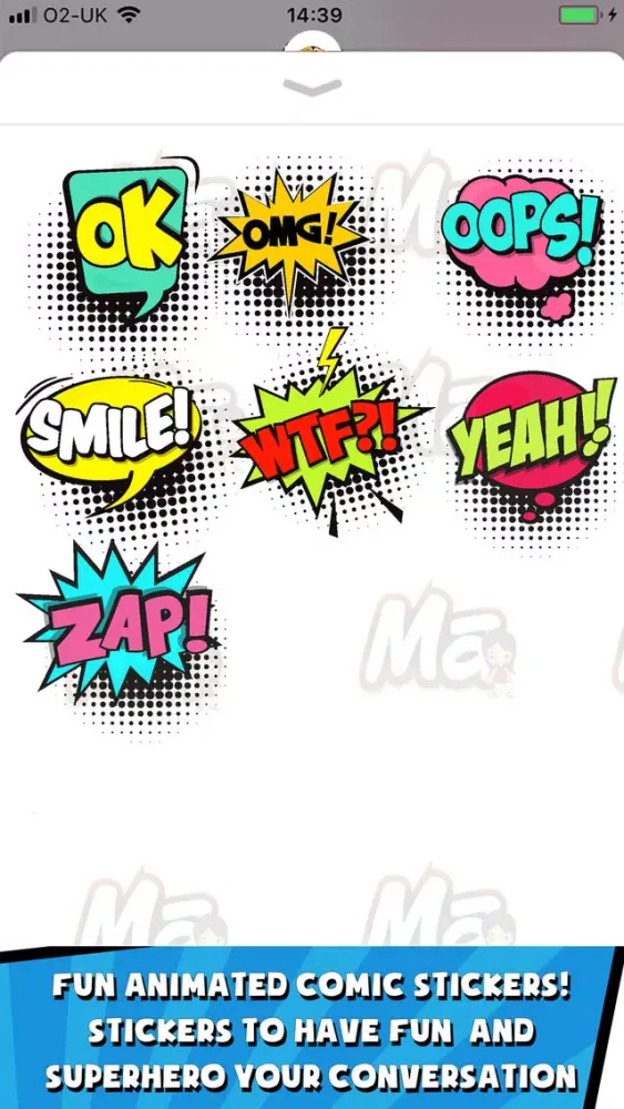 Скриншоты Comic Words Stickers