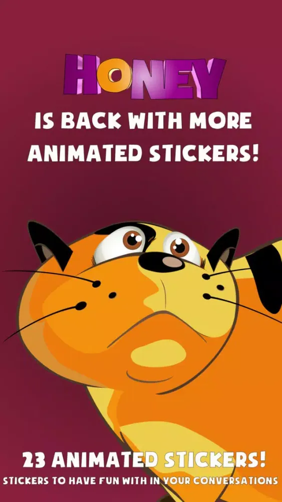 Capturas de tela do Kitty Cat Hon Stickers
