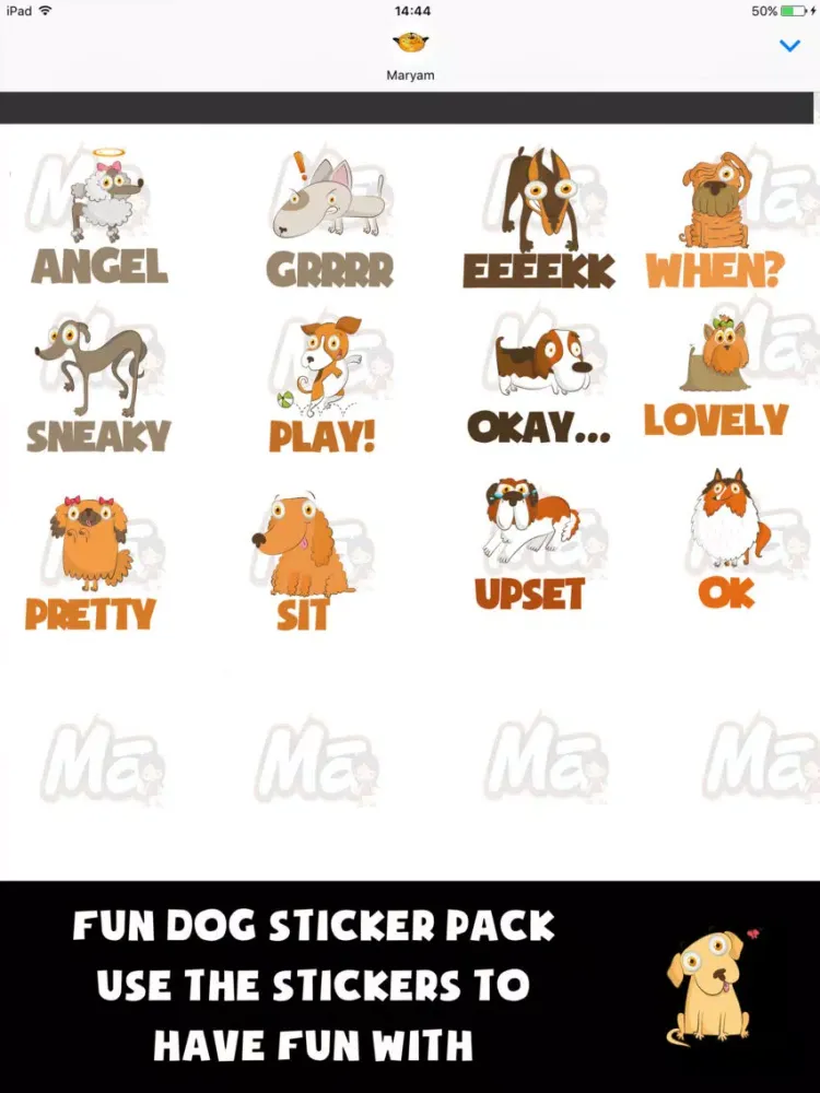 ภาพหน้าจอของ My Dog Stickers iPad 