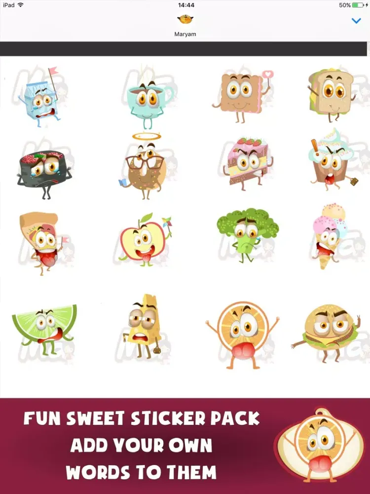 Sweet Sweety Stickers iPad  سکرین شاٹس