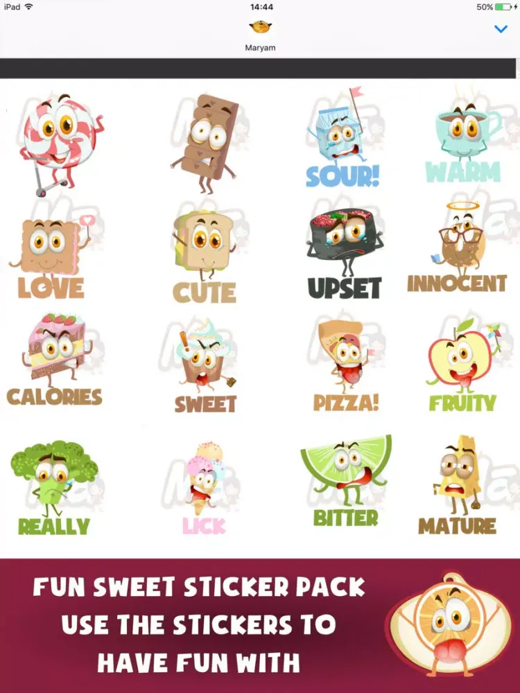 Sweet Sweety Stickers iPad  سکرین شاٹس