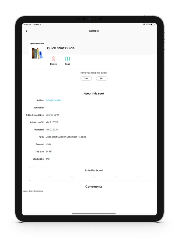 Calibre Companion iPad  স্ক্রিনশট