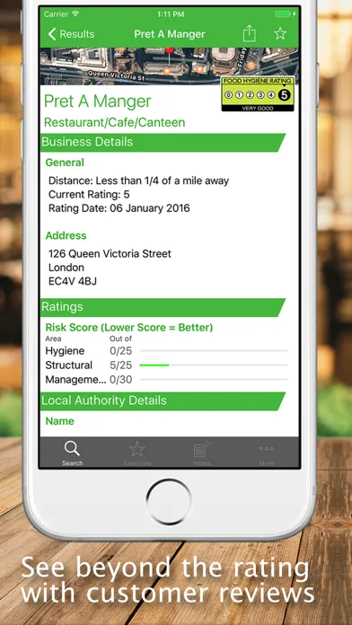 UK Food Hygiene Ratings سکرین شاٹس