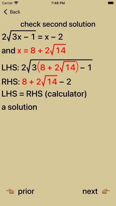 Captures d'écran de 20/20 Radical Equations