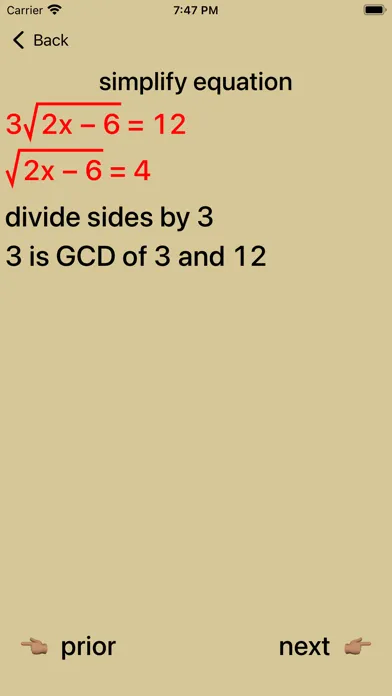 Captures d'écran de 20/20 Radical Equations