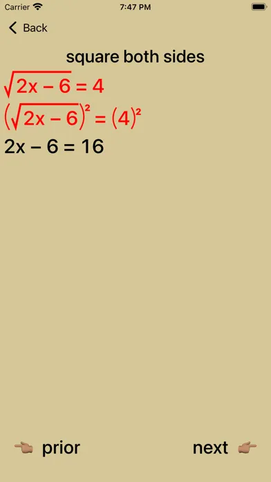 Captures d'écran de 20/20 Radical Equations