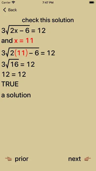 Captures d'écran de 20/20 Radical Equations