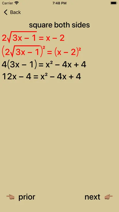 Captures d'écran de 20/20 Radical Equations