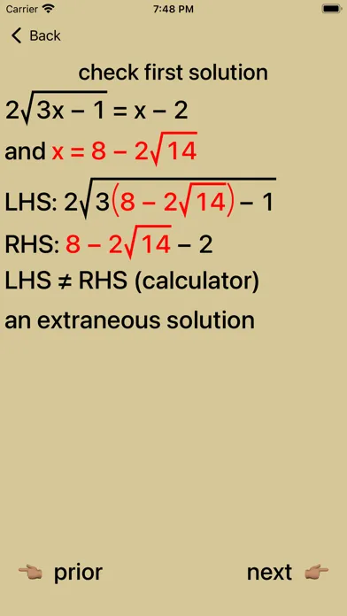 Captures d'écran de 20/20 Radical Equations
