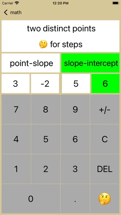 20/20 Straight Line Equations Screenshots