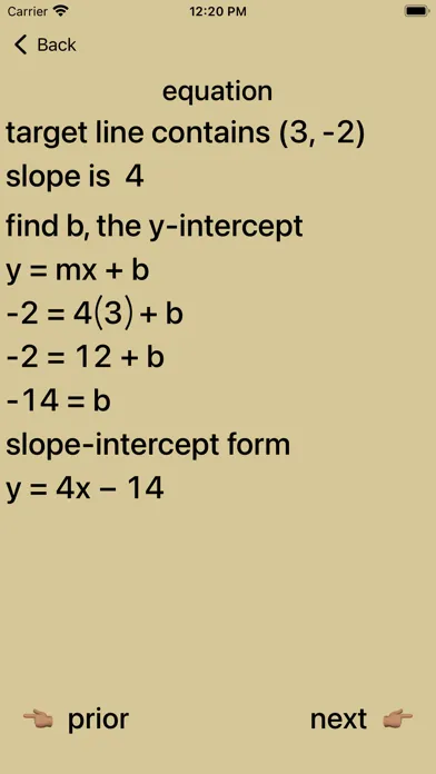 20/20 Straight Line Equations Screenshots