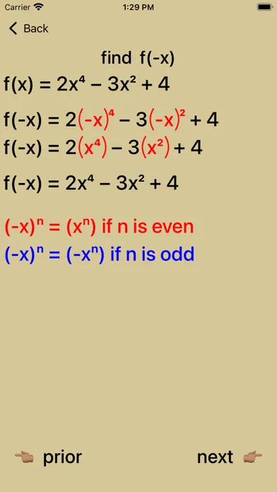 Even and Odd Polynomials Screenshots