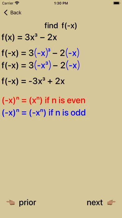 Even and Odd Polynomials Screenshots