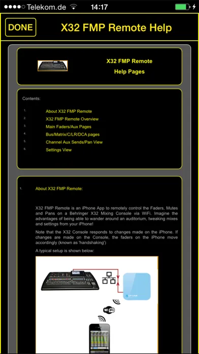 Tangkapan layar X32 FMP Remote