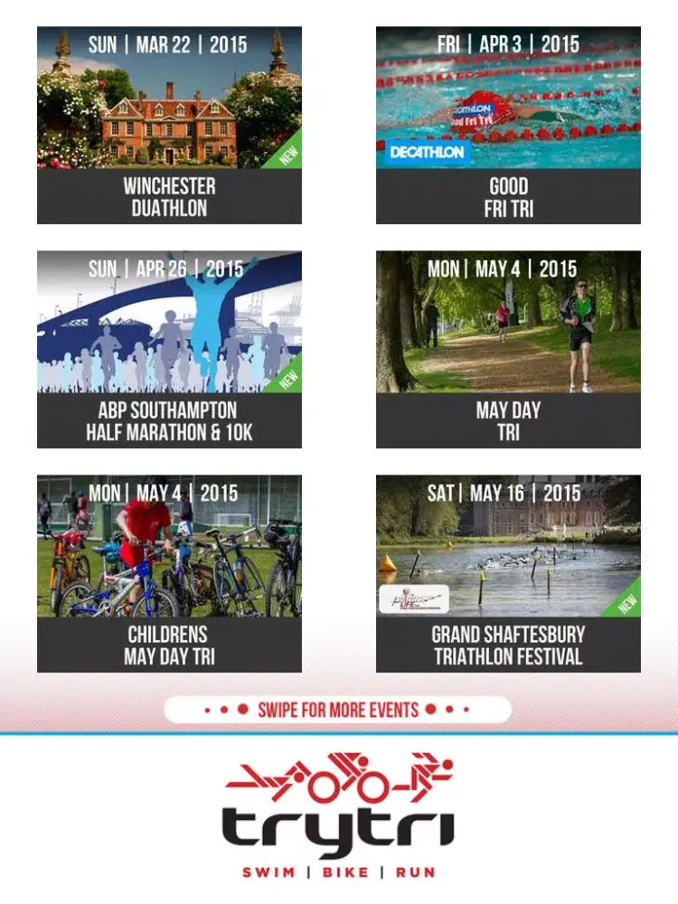Capturas de tela do Try Tri Events iPad 