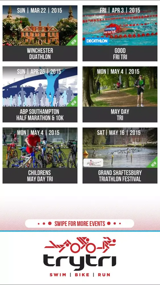 Capturas de tela do Try Tri Events