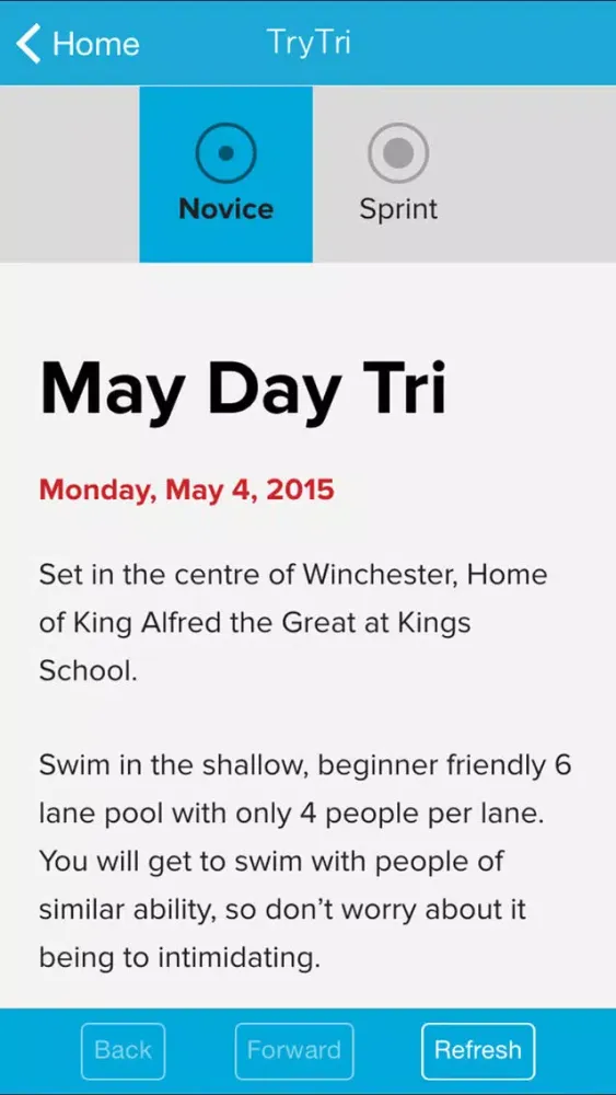 Capturas de tela do Try Tri Events