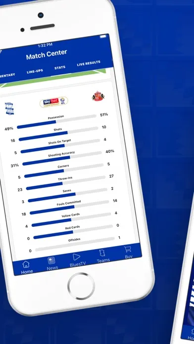 Capturas de tela do Birmingham City