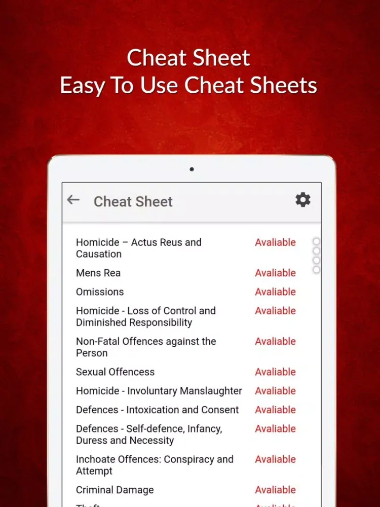 تصاویر Criminal Law Tutor iPad 