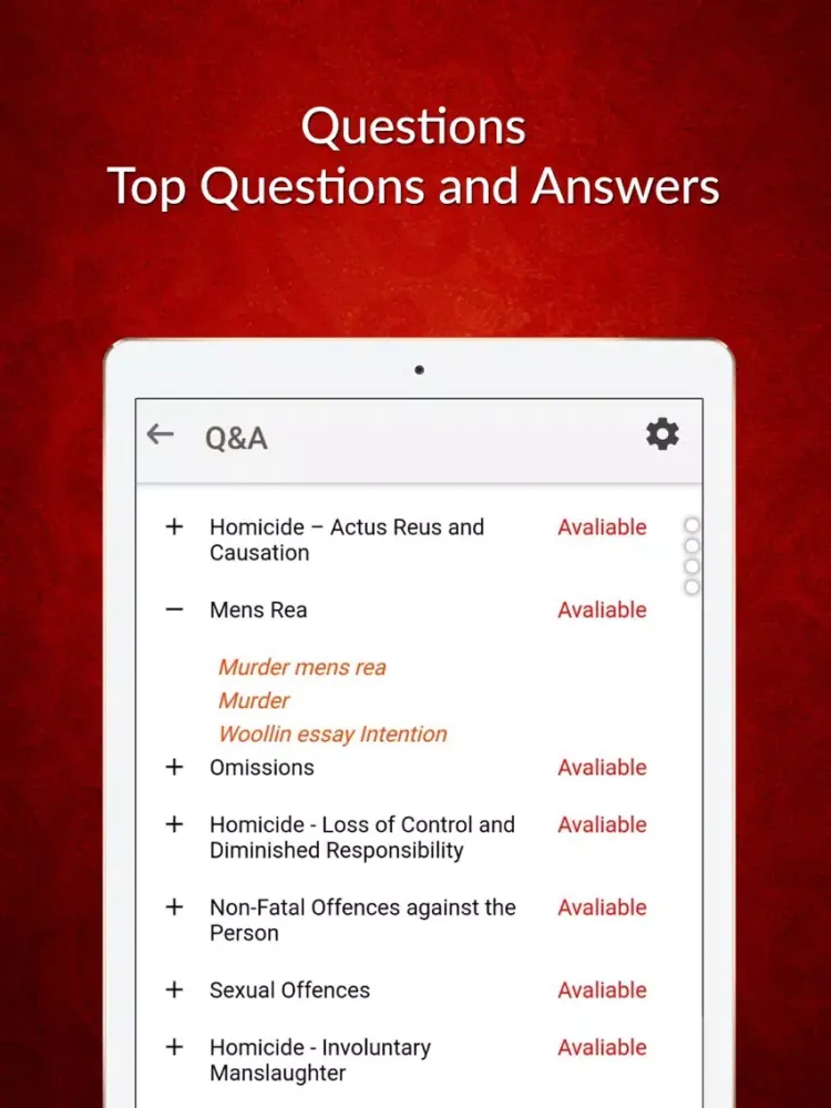 تصاویر Criminal Law Tutor iPad 