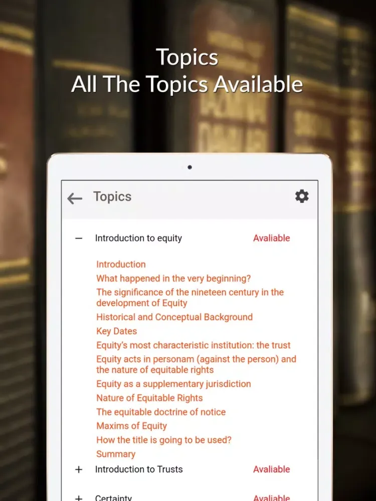 تصاویر Equity And Trusts Law iPad 