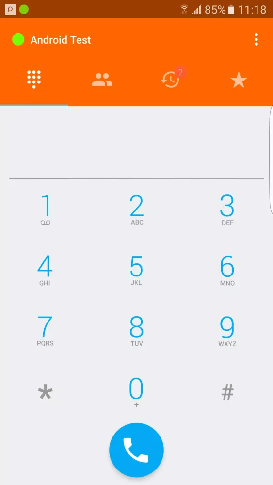 Capturas de pantalla de Softphone