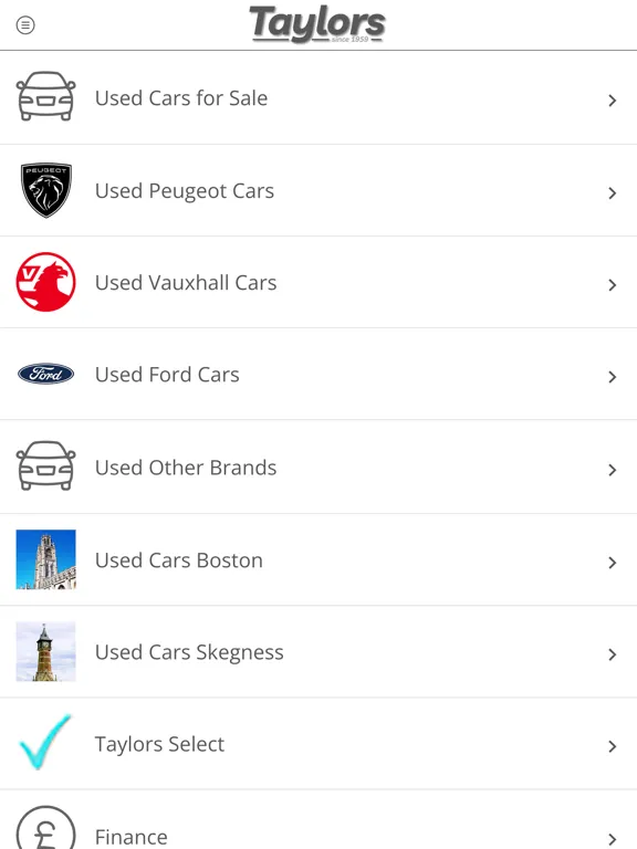 Taylors Motor Group iPad 应用截图