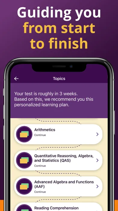 Capturas de tela do Accuplacer Practice Test 2024