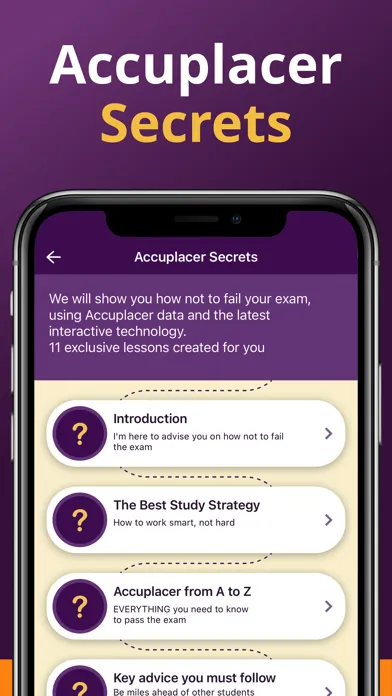 Capturas de tela do Accuplacer Practice Test 2024
