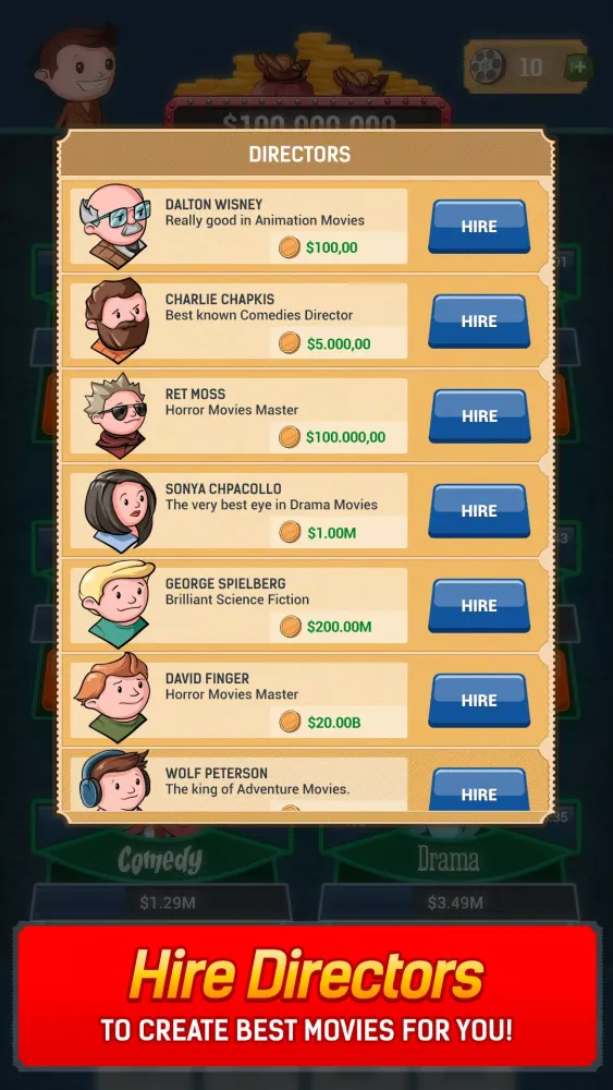 Idle Film Empire: Tycoon Game应用截图