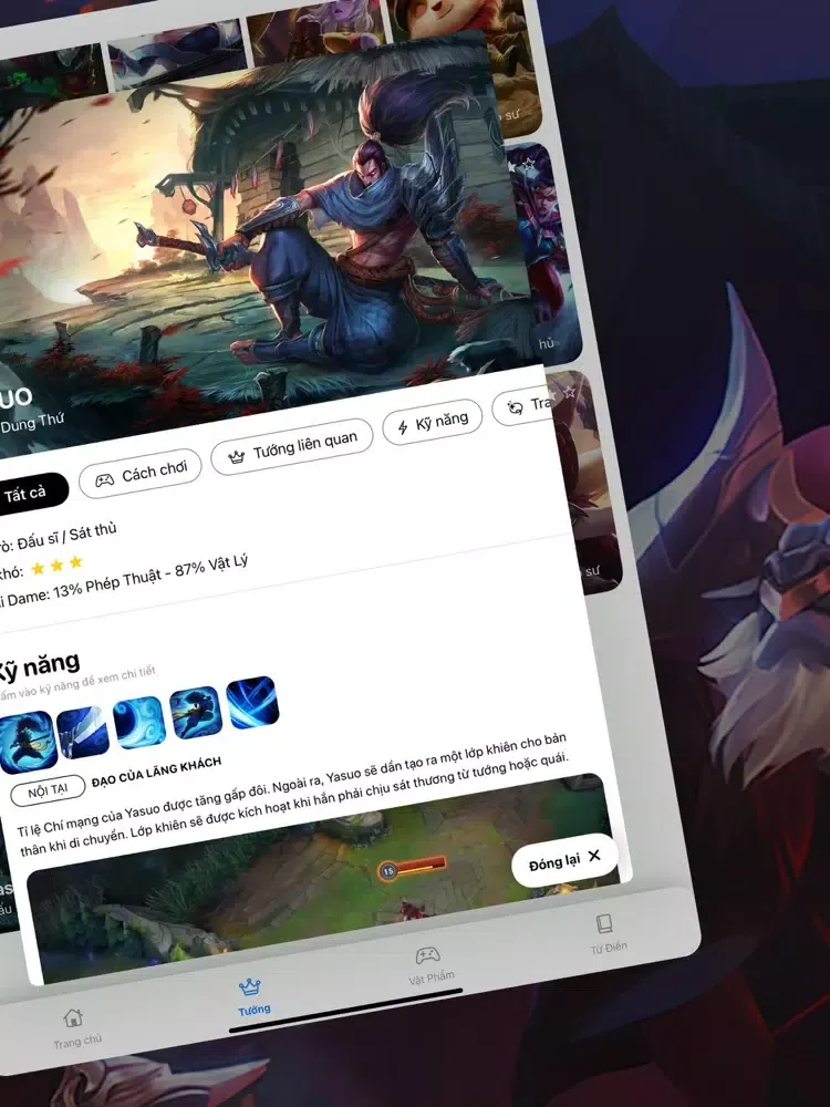 Tangkapan skrin Tốc Chiến Guide iPad 